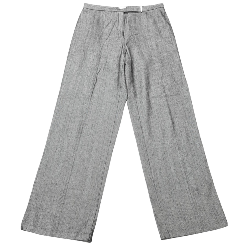 Liz Claiborne Anissa Herringbone Dress Pants Women's Size 8 Gray Straight Leg